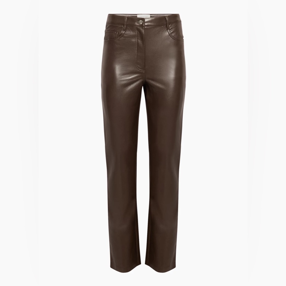 NWT Aritzia Wilfred Melina Pant Size 4 Rich Mocha Brown